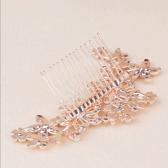 2/$25❤️Bridal Hair Crystal Rhinestone Pearls Hair Accessory Hair Comb Clip - Picture 3 of 3
